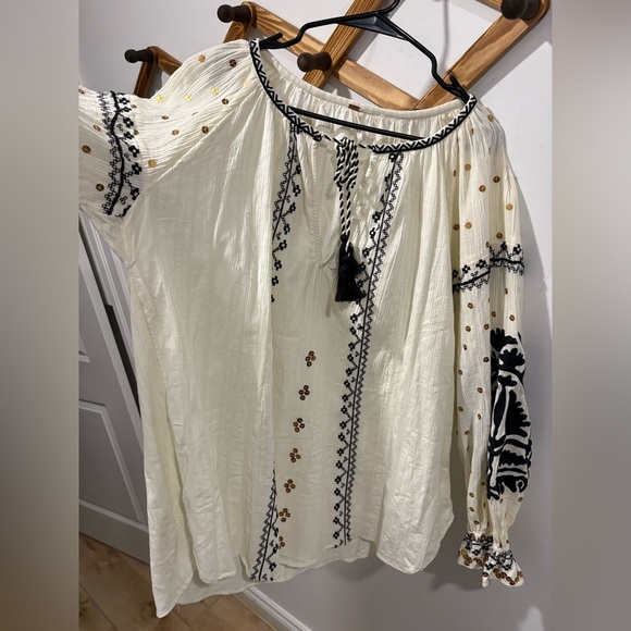 Free People Tallie embroidered tunic in the ivory combo color- 100% Cotton - Picture 6 of 12